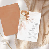 Invitation 60e anniversaire Pampas Grass Party