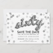 Invitation 60e anniversaire Parties scintillant de ballons d' (Devant)