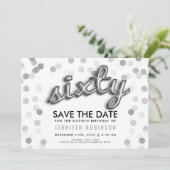 Invitation 60e anniversaire Parties scintillant de ballons d' (Debout devant)