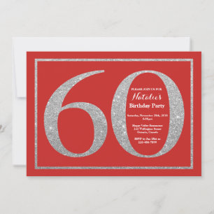 Invitation 60e anniversaire Parties scintillant ro