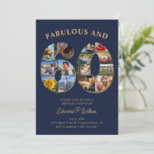 Invitation 60e anniversaire Photo Collage élégant et intempor (Debout devant)