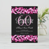 Invitation 60e Anniversaire Pink Hollywood Glam (Debout devant)