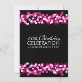 Invitation 60e Anniversaire Pink Hollywood Glam (Dos)