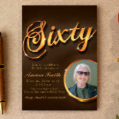 Invitation 60e anniversaire pour une femme avec photo