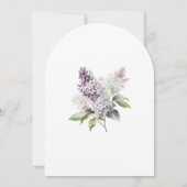 Invitation 60e anniversaire Purple Spring Lilac Arc de fleurs (Dos)