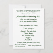 Invitation 60e anniversaire-Relax/avec devis (Dos)