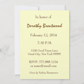 Invitation 60e anniversaire Rose d'or élégant et noir (Dos)