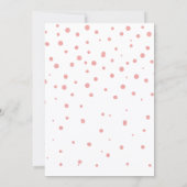 Invitation 60e anniversaire rose en or confetti blanc bonjour (Dos)