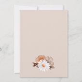 Invitation 60e anniversaire Rustic Boho Floral Party (Dos)