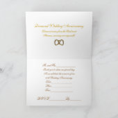 Invitation 60e anniversaire satin doré (Intérieur)