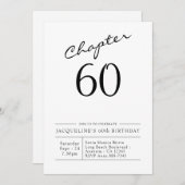 Invitation 60e anniversaire Script 60 Party (Devant / Derrière)