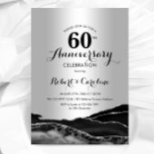 Invitation 60e anniversaire Silver Black