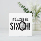 Invitation 60e anniversaire SIX OH! photo mono noir blanc (Debout devant)