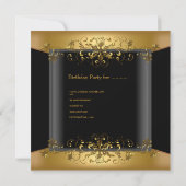 Invitation 60e Anniversaire Soirée Gold Noir 60 (Dos)