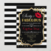 Invitation 60e anniversaire - Soixante fabuleux Black Red Gol (Devant / Derrière)