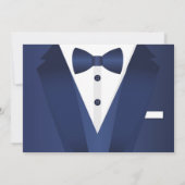 Invitation 60e Anniversaire Spy Suit Black Cravate Gold Marin (Dos)