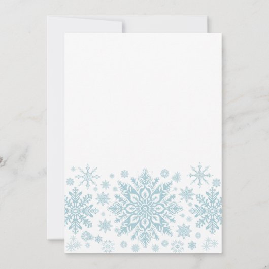 Invitation 60e anniversaire Surprise Party Blue Snowflake (Dos)