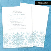 Invitation 60e anniversaire Surprise Party Blue Snowflake