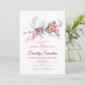 Invitation 60e anniversaire Surprise Party Verdure Berry Roug (Debout devant)