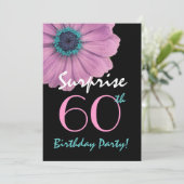Invitation 60e anniversaire surprise single daisy and Black (Debout devant)