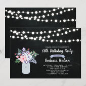 Invitation 60e anniversaire tableau noir, pot Maso (Devant / Derrière)