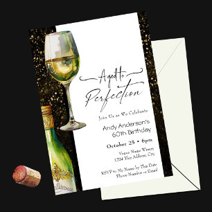 Invitation 60e anniversaire Vin blanc vieilli à la perfection