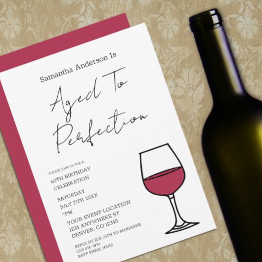 Invitation 60e anniversaire Vin Vieilli à la Perfe