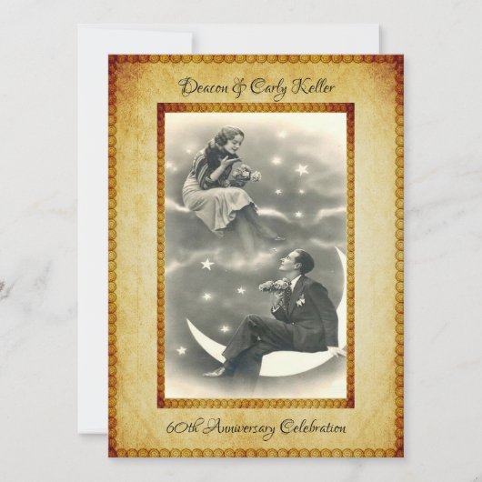 Invitation 60e anniversaire Vintage (Devant)