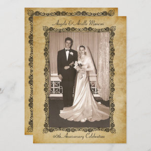 Invitation 60e anniversaire Vintage