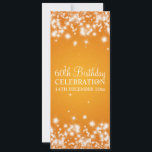 Invitation 60e Birthday Party Winter Sparkle Orange<br><div class="desc">Elegant 60th Birthday Party design with sophisticated Winter Sparkle Orange,  custom name and date and additional text. Impress your family and friends with this stylish and moderne design. Fully customizable !</div>