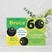 Invitation 60e Bowls de pelouse Barefoot Bowling Anniversaire (Debout devant)