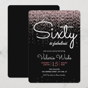 Invitation 60e est fabuleux fête d'anniversaire Parties scint