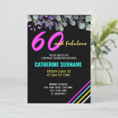 Invitation 60e Fabuleuse fête d'anniversaire (Debout devant)