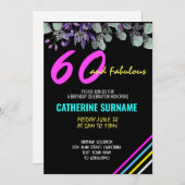 Invitation 60e Fabuleuse fête d'anniversaire (Devant / Derrière)