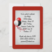 Invitation 60e fête d'anniversaire (Dos)