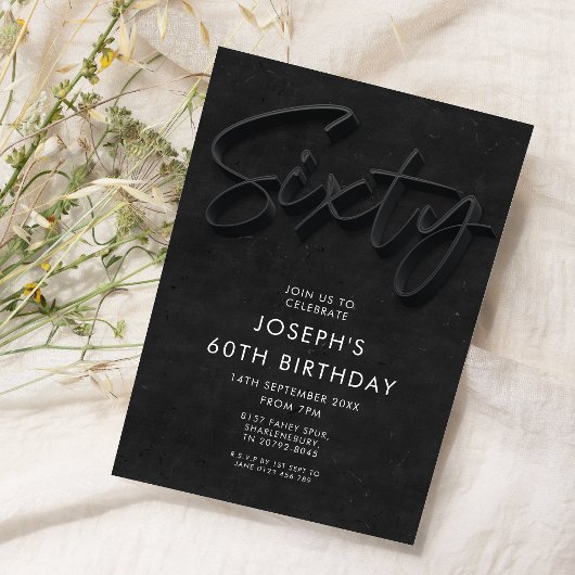 Invitation 60e fête d'anniversaire