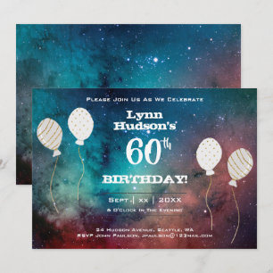 Invitation 60e fête d'anniversaire avec nom