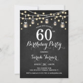 Invitation 60e fête d'anniversaire - Chalkboard (Devant)