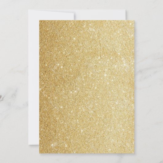 Invitation 60e fête d'anniversaire Elegant Black & Gold Parti (Dos)