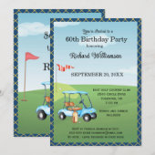 Invitation 60e fête d'anniversaire Fête de Golf pour hommes (Devant / Derrière)