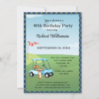 60e fête d'anniversaire Fête de Golf pour hommes