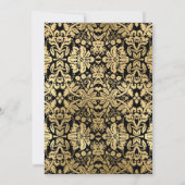 Invitation 60e fête d'anniversaire - Gold Black (Dos)