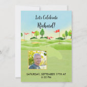 Invitation 60e Fête d'anniversaire Homme Photo Golf (Dos)
