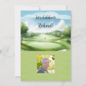 Invitation 60e Fête d'anniversaire Homme Photo Golf (Dos)