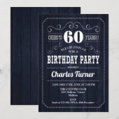 Invitation 60e fête d'anniversaire - Motif de bois de la Mari (Devant / Derrière)