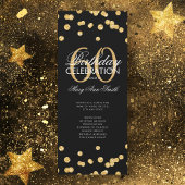 Invitation 60e fête d'anniversaire Parties scintillant d'or a