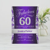 Invitation 60e fête d'anniversaire - Silver Purple (Debout devant)