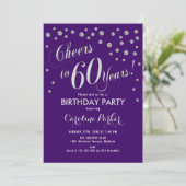 Invitation 60e fête d'anniversaire - Silver Purple (Debout devant)