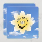 Invitation 60e fête d'anniversaire soleil d'été (Devant / Derrière)