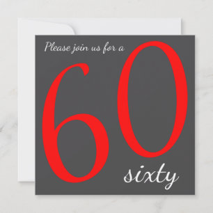 Invitation 60e fête d'anniversaire   Texte do-it-yourself